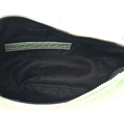 Balenciaga Extra Supple Calfskin Crocodile Embossed Le Cagole Shoulder Bag XS Light Green 6 of 12