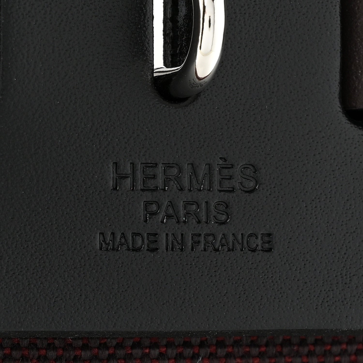 Hermes Military Toile Vache Hunter Herbag Zip PM 31 Rouge Sellier Ebene Black 8 of 15