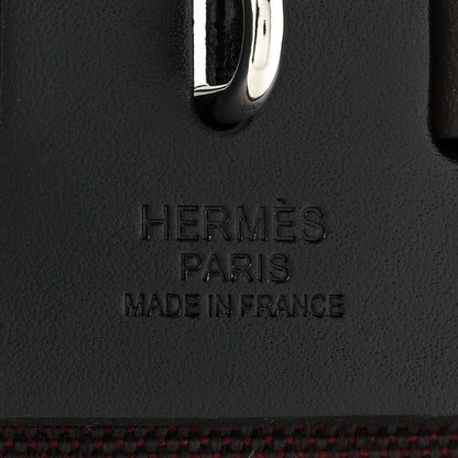 Hermes Military Toile Vache Hunter Herbag Zip PM 31 Rouge Sellier Ebene Black 8 of 15