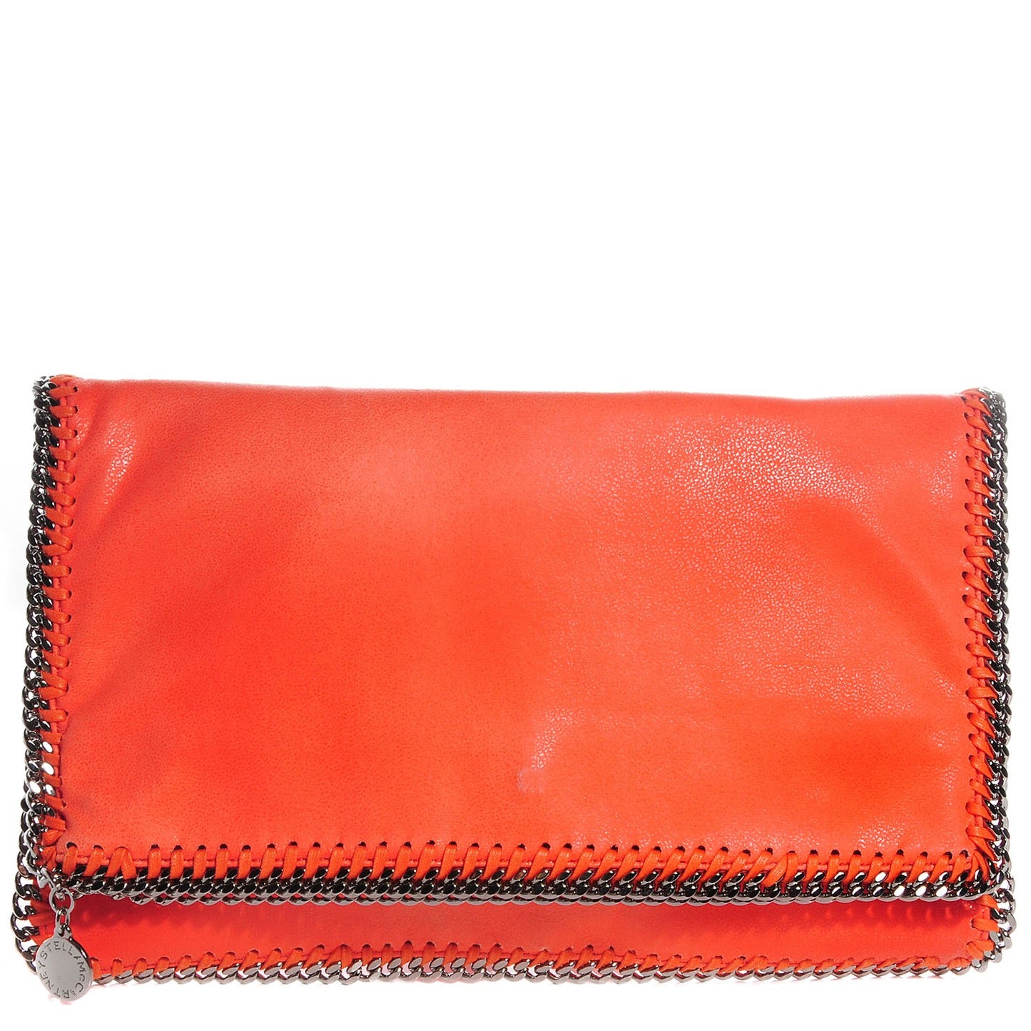 Shaggy Deer Falabella Fold Over Clutch Orange