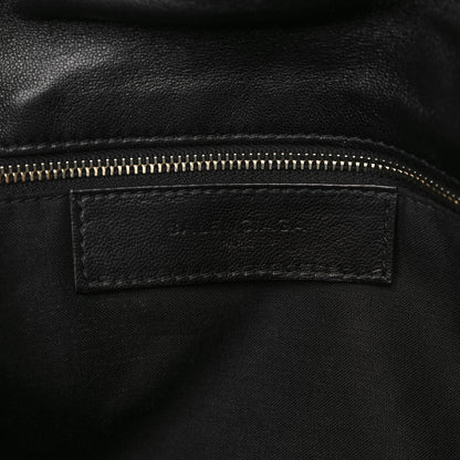 Balenciaga Chevre Gold Metallic Edge Hardware Envelope Clutch Black 8 of 8