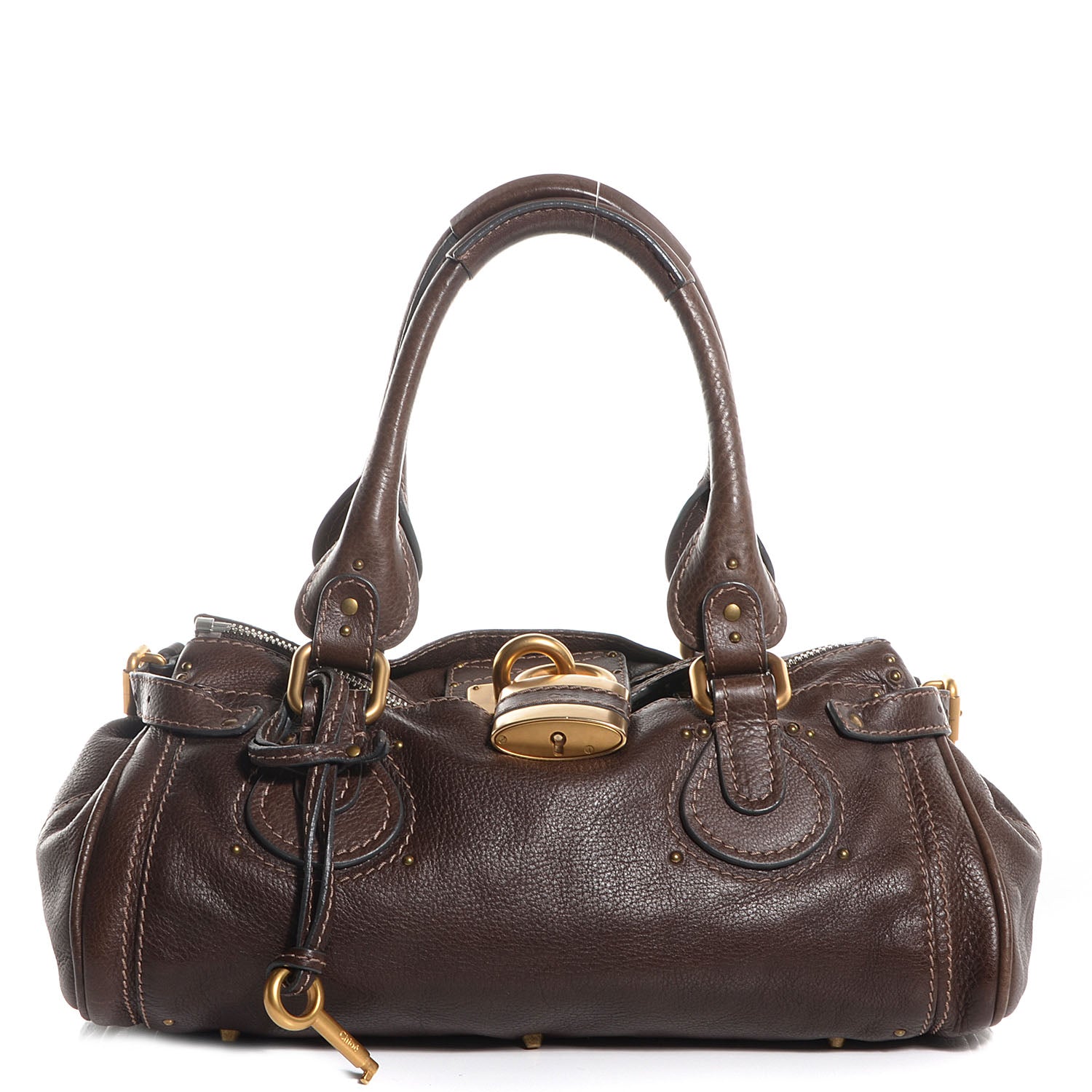 Chloe Leather Medium Paddington Satchel Chocolate 1 of 9