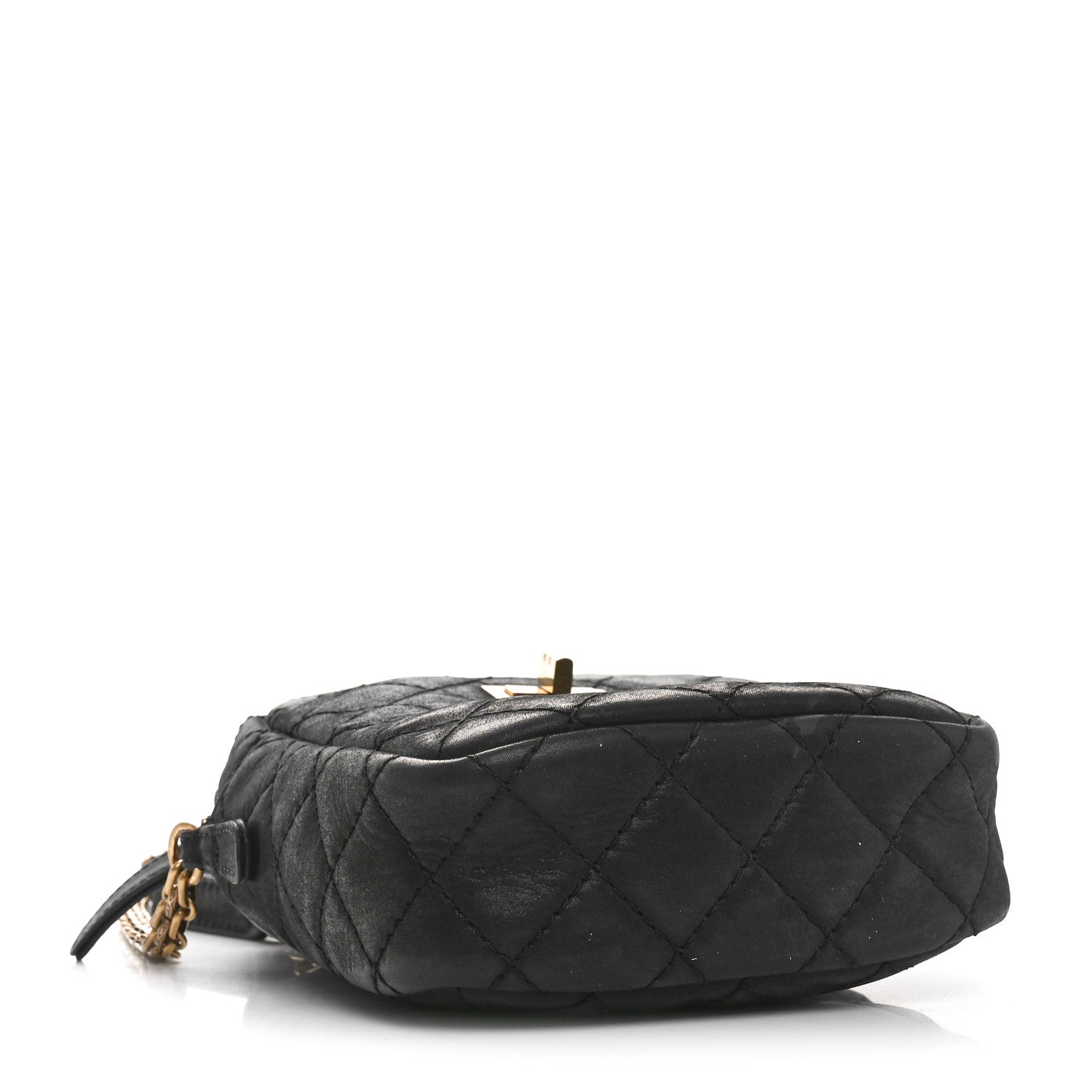 Chanel Nubuck Iridescent Calfskin Quilted Reissue Camera Case Black 4 of 10