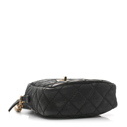 Chanel Nubuck Iridescent Calfskin Quilted Reissue Camera Case Black 4 of 10