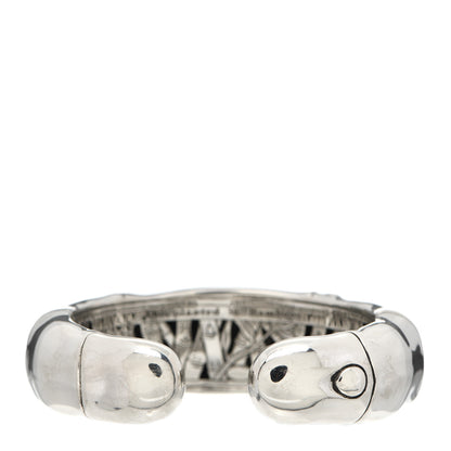 John Hardy Sterling Silver Smoky Quartz Black Sapphire Bamboo Cuff Bracelet 3 of 4