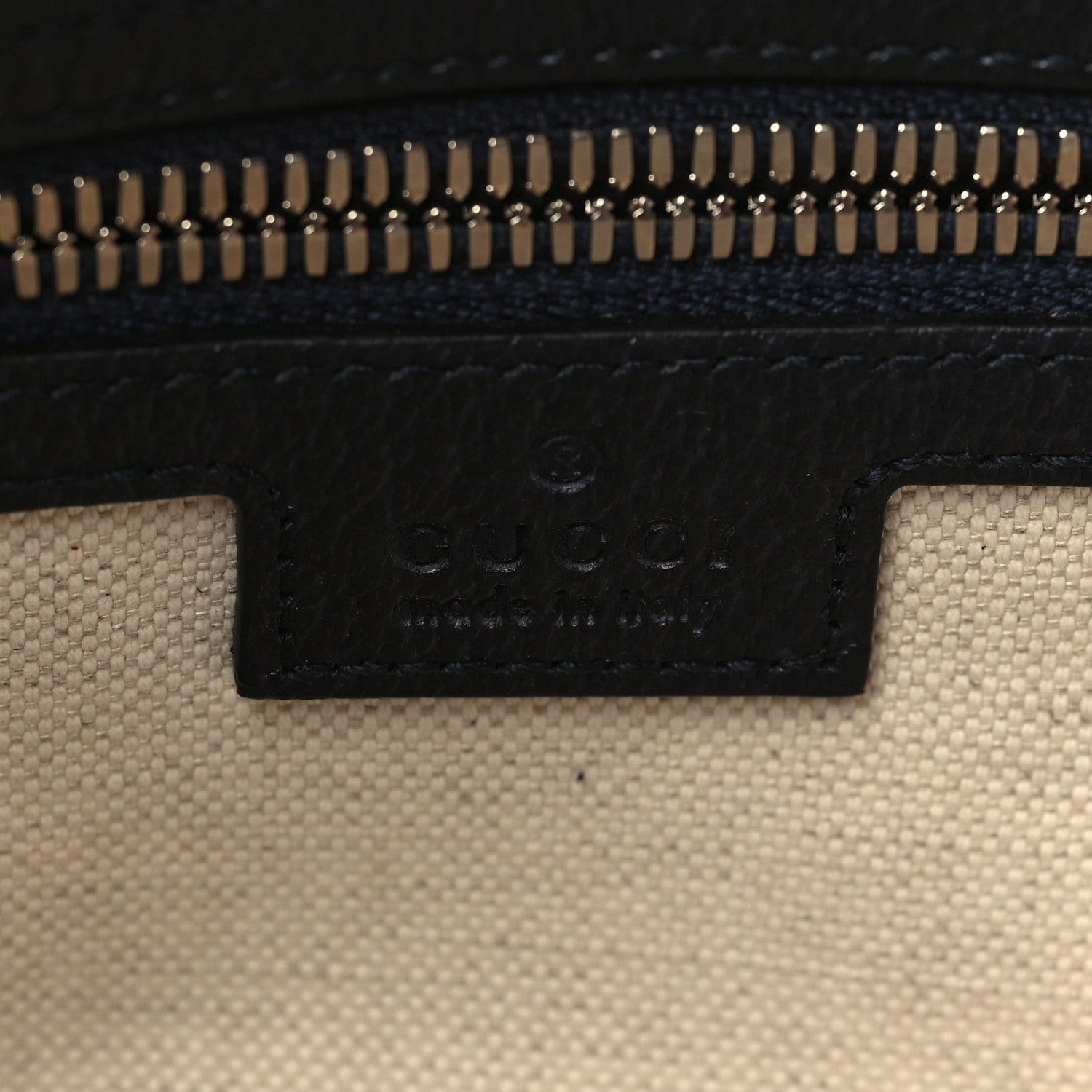 Gucci GG Supreme Monogram Textured Dollar Calfskin Web Small Ophidia Half Moon Hobo Beige Blue 6 of 9