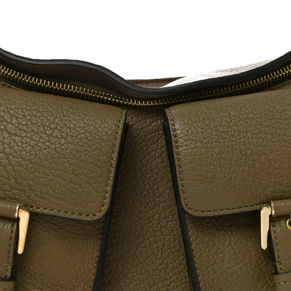 Mulberry Natural Grain Calfskin Maggie Shoulder Bag Linen Green 7 of 9