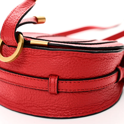 Chloe Calfskin Nano Marcie Saddle Bag Red Flame 10 of 10