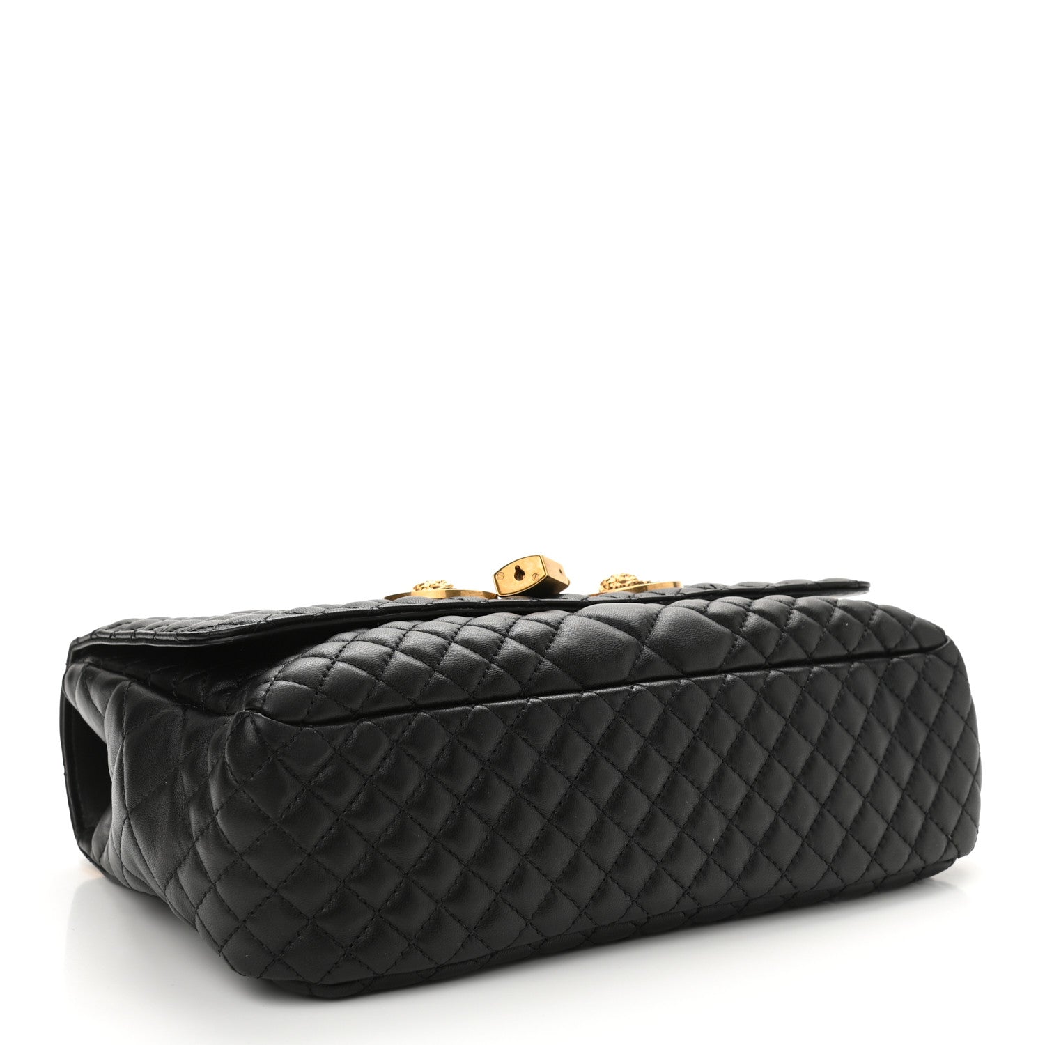 Versace Nappa Quilted Icon Top Handle Shoulder Bag Black 3 of 9