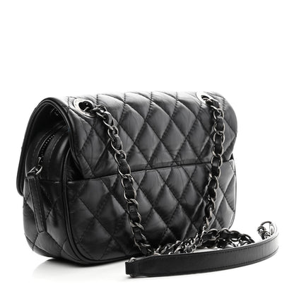Chanel Aged Calfskin Quilted Small Easy Flap Black 3 of 9