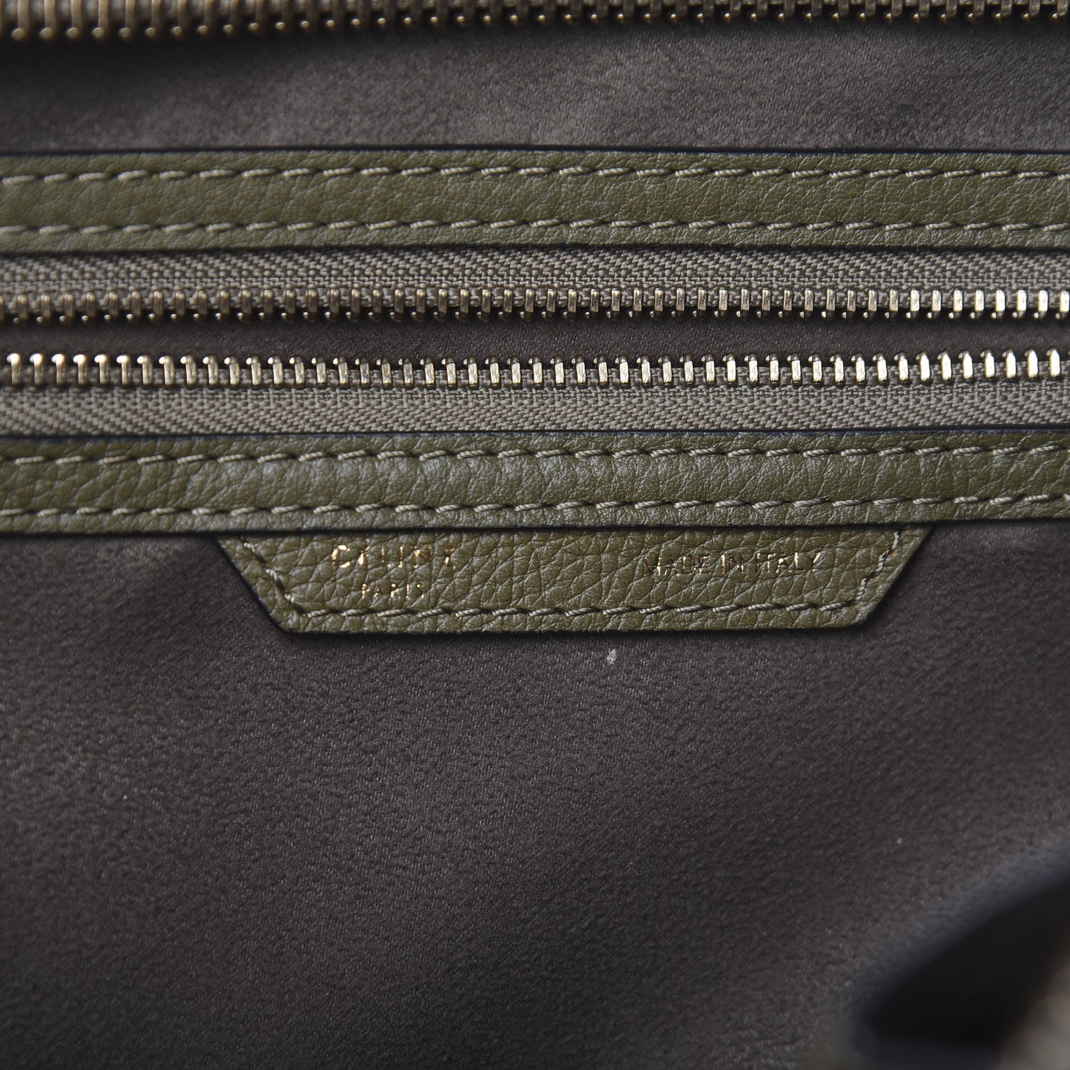 Celine Drummed Calfskin Mini Luggage Jungle 5 of 11