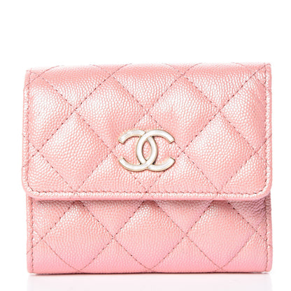 Chanel Iridescent Caviar Quilted Small Flap Wallet Rose Pink 1 of 10