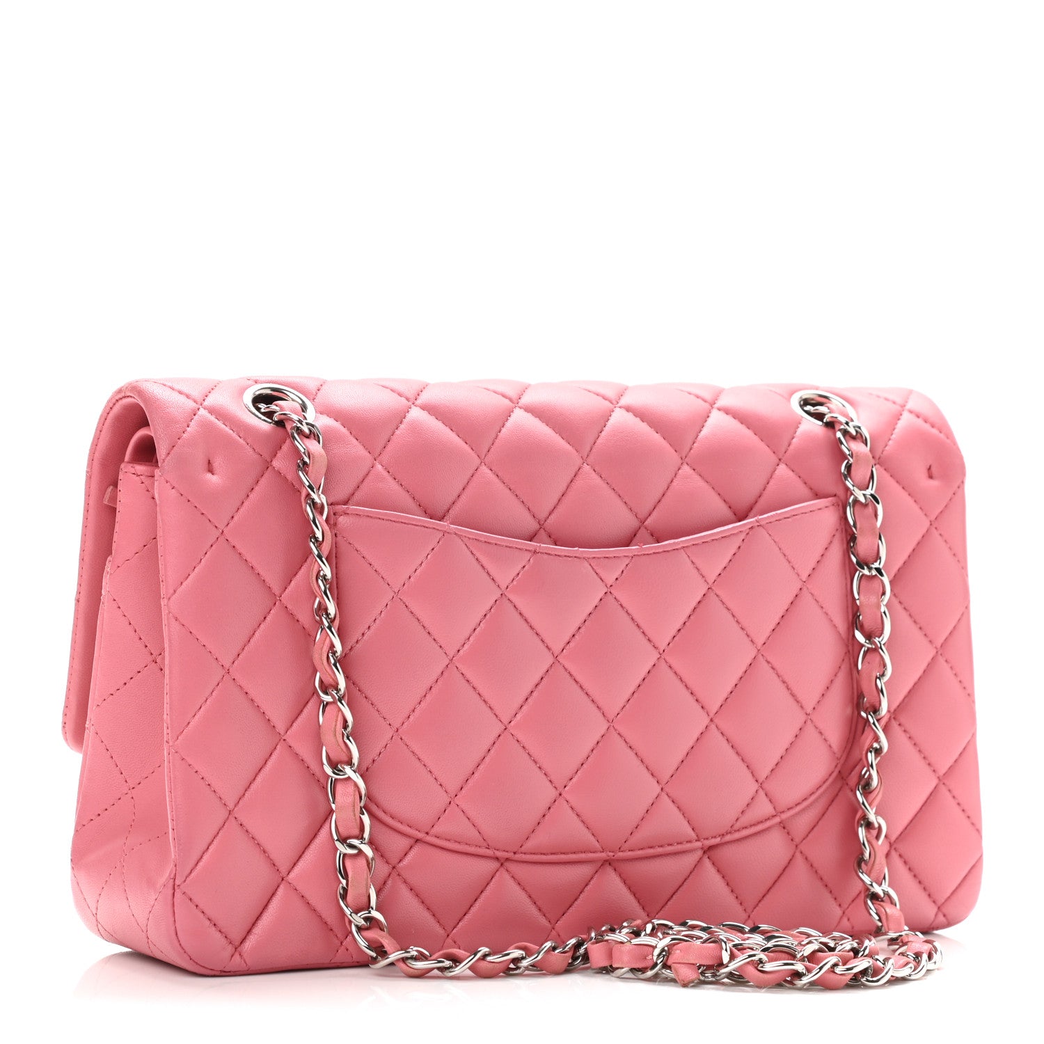 Chanel Lambskin Quilted Medium Double Flap Pink 2 of 9