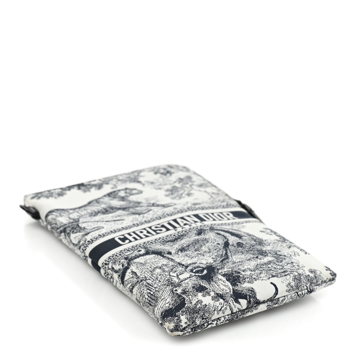 Technical Fabric Embroidered Toile De Jouy DiorTravel Multifunction Pouch Blue
