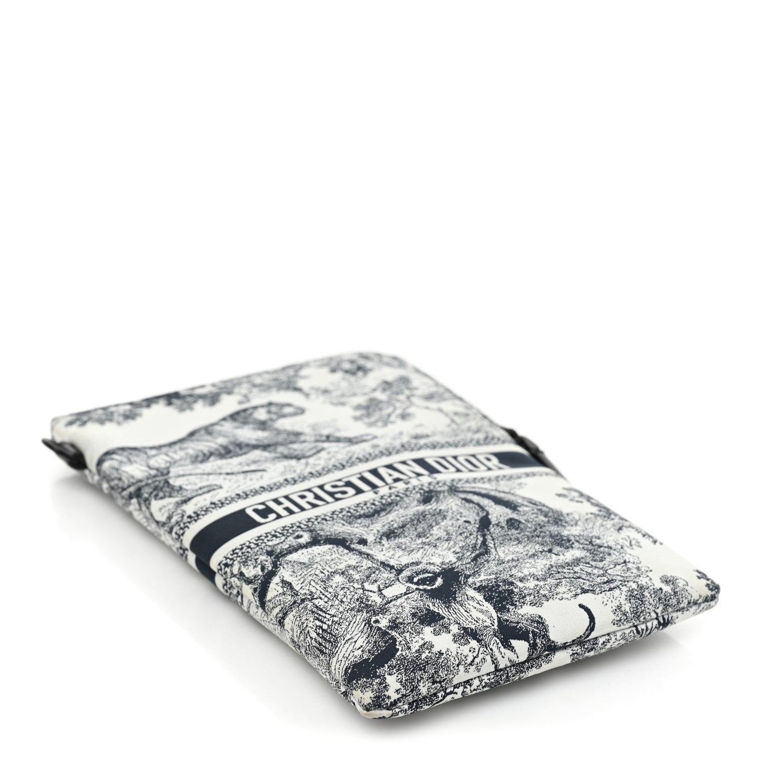 Christian Dior Technical Fabric Embroidered Toile De Jouy DiorTravel Multifunction Pouch Blue 5 of 12