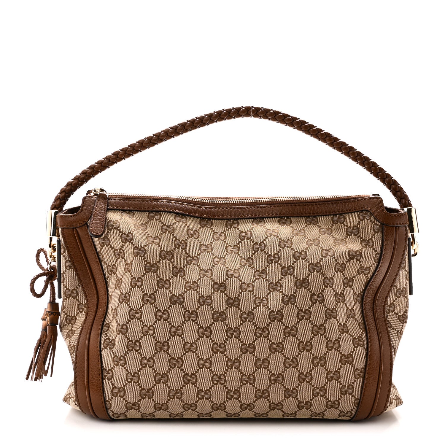 Gucci Monogram Cellarius Calfskin Medium Bella Hobo Beige Ebony Cuir 1 of 10