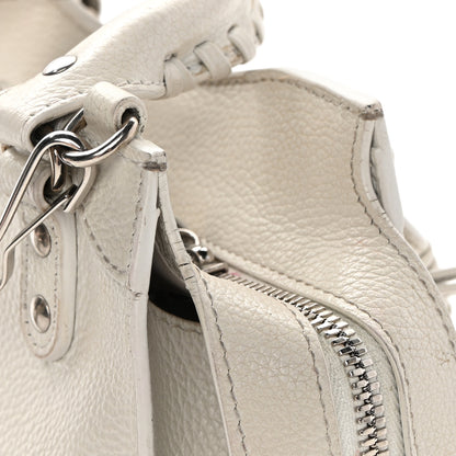 Balenciaga Grained Calfskin Neo Classic Silver Hardware Mini City White 21 of 22