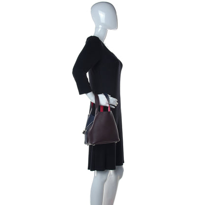 Hermes Taurillon Clemence Casaque Picotin Lock 18 PM Bleu Nuit Rouge Sellier Framboise 2 of 10