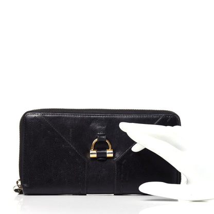 Saint Laurent Buffalo Muse Zip Around Wallet Black 2 of 12