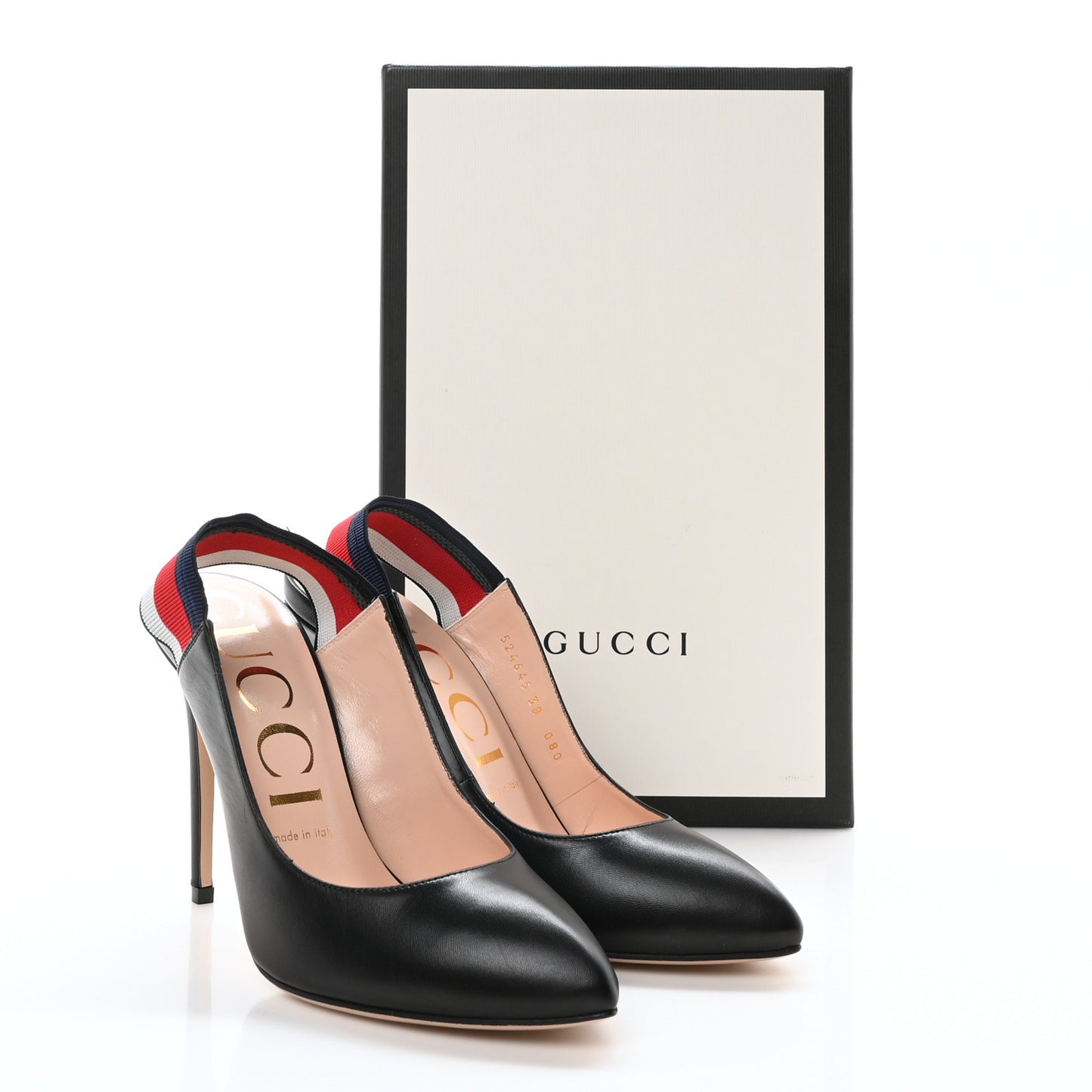 Malaga Kid Web Sylvie High Heel Slingback Pumps 38 Black