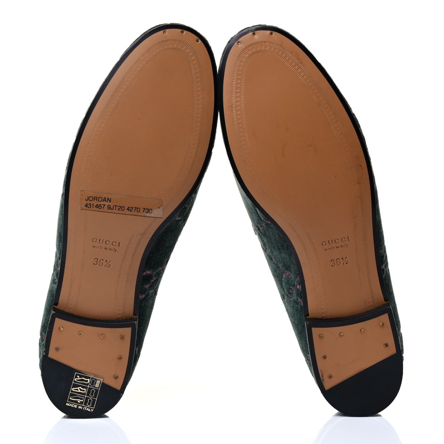 Velvet Malaga Kid GG Monogram Horsebit Womens Jordaan Loafers 36.5 Avio Dusty Pink Black