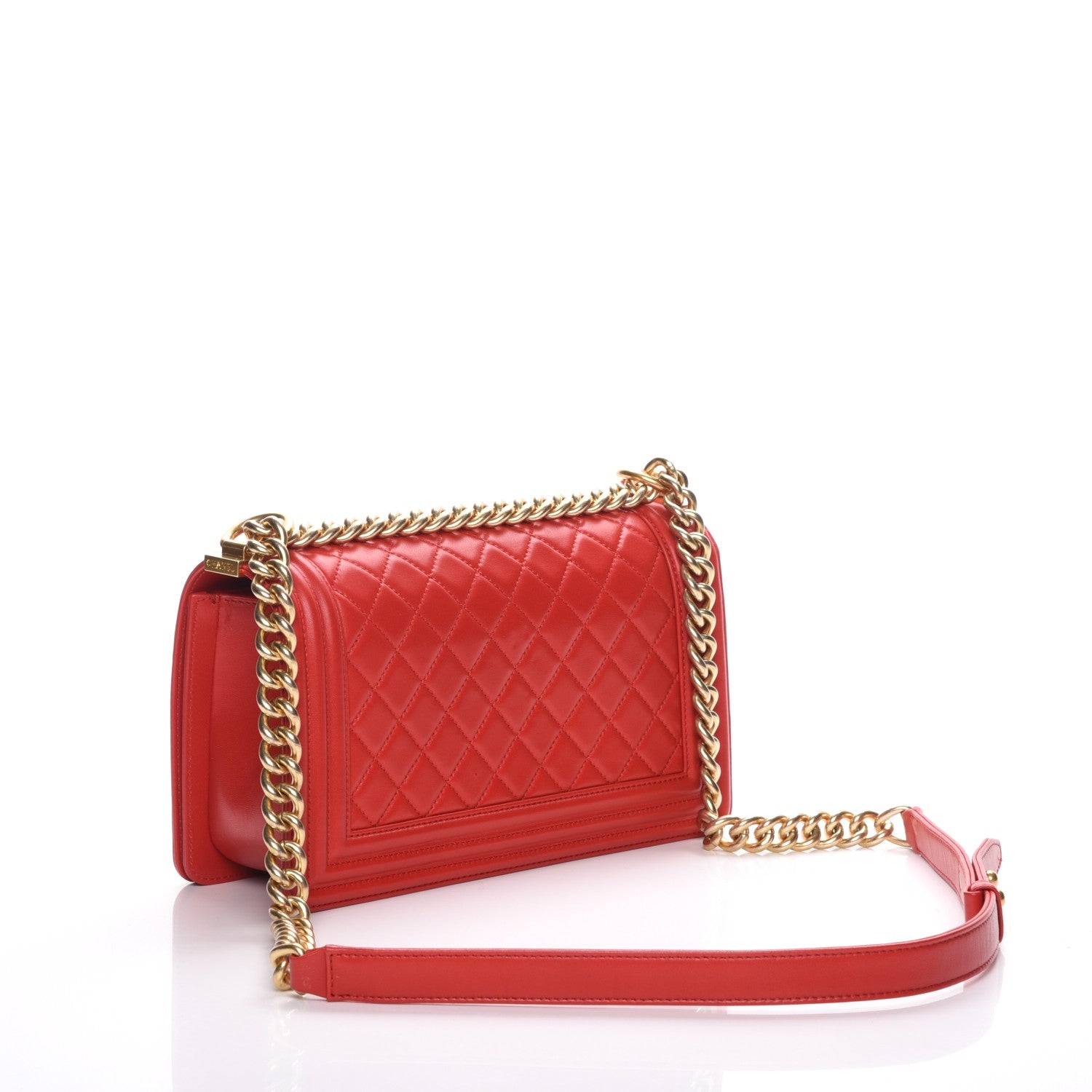 Chanel Lambskin Quilted Medium Boy Flap Red 3 of 8