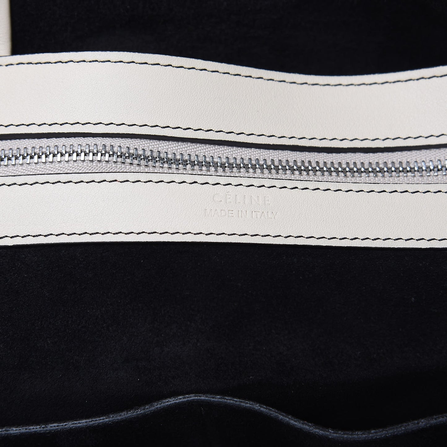 Smooth Calfskin Large Coulisse Cabas Chalk