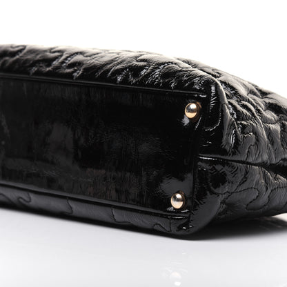 Chanel Crackled Patent Puzzle Tote Black 7 of 24