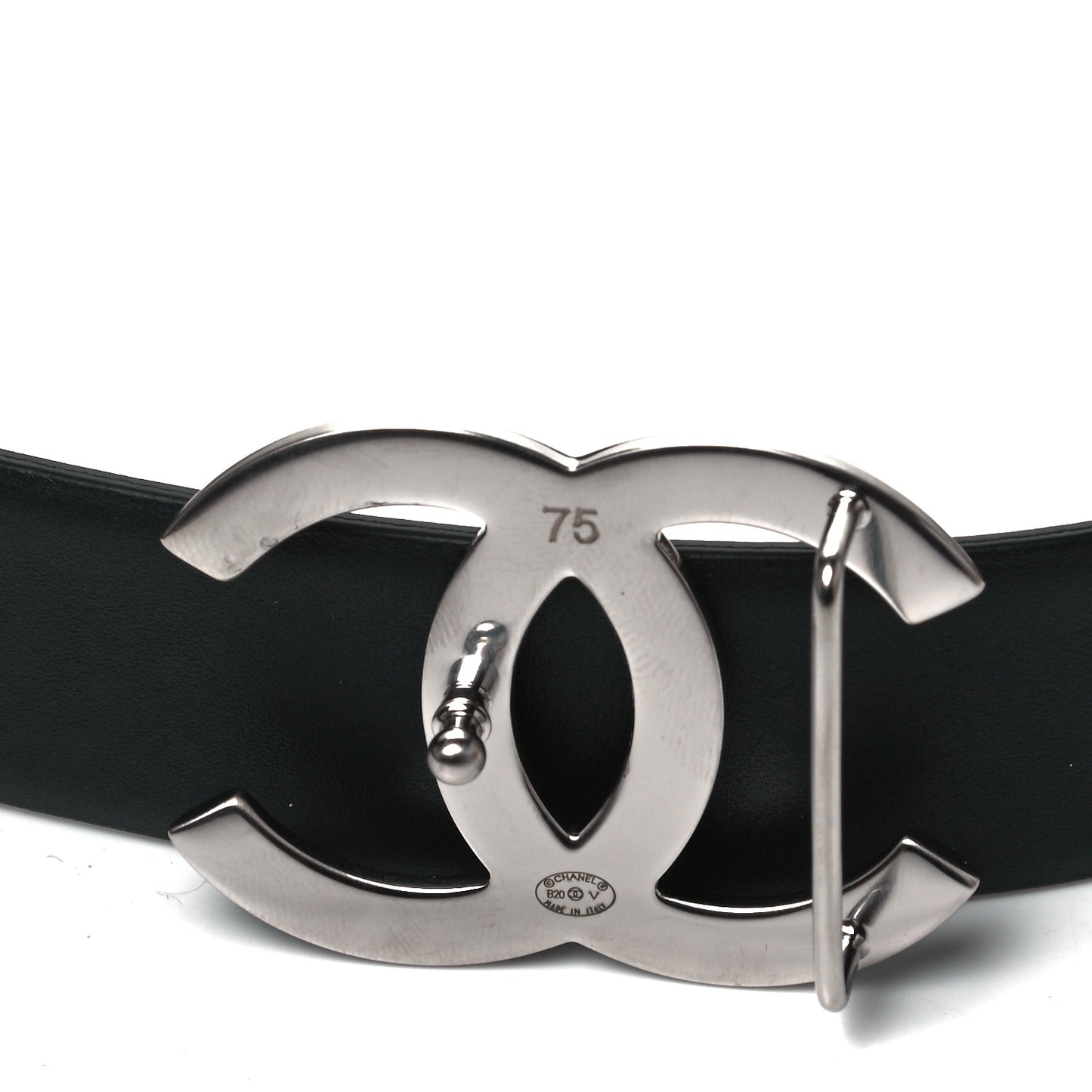 Calfskin CC Reversible Belt 75 30 Black Burgundy
