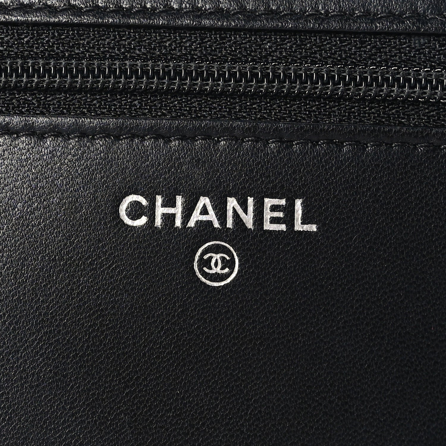 Chanel Grained Calfskin Chevron Quilted Boy Wallet On Chain WOC Black 8 of 10