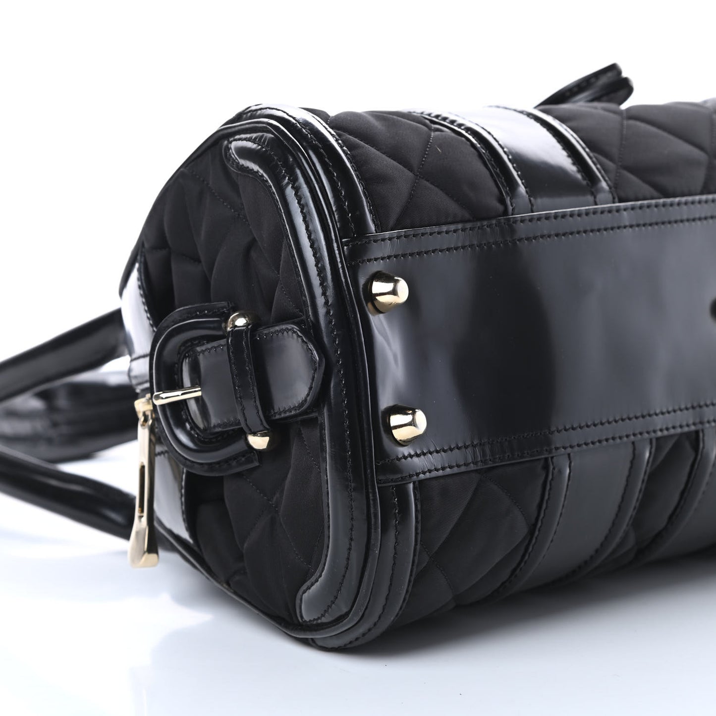 Nylon Quilted Smedna Satchel Black