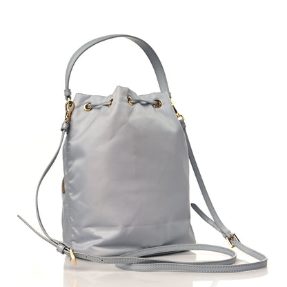 Prada Re-Nylon Saffiano Duet Bucket Crossbody Bag Fiordaliso 3 of 9