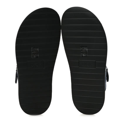 Christian Dior X DENIM TEARS Denim Calfskin Oblique Mens Sandals 44 Blue 6 of 9