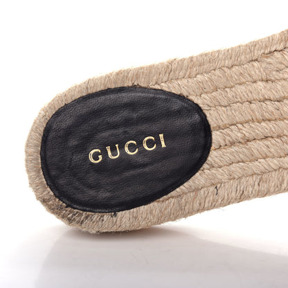 Gucci Nappa Matelasse GG Marmont Espadrille Slide Sandals 38 Black 8 of 12
