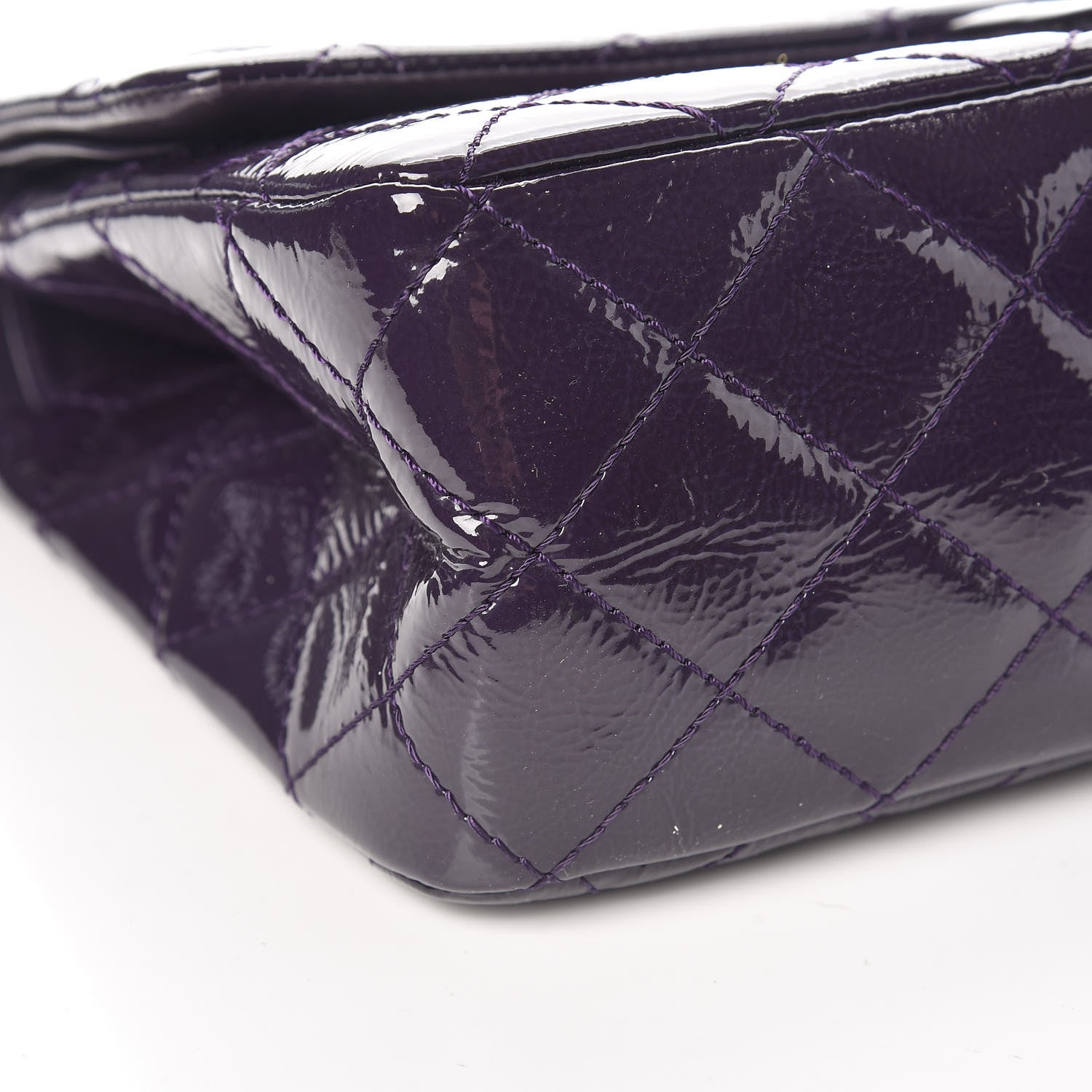 Chanel Distressed Patent 2.55 Reissue Flap 227 Prune 9 of 11