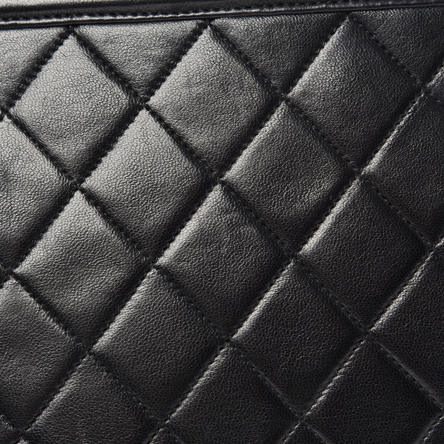 Lambskin Quilted Tassel Bag Black