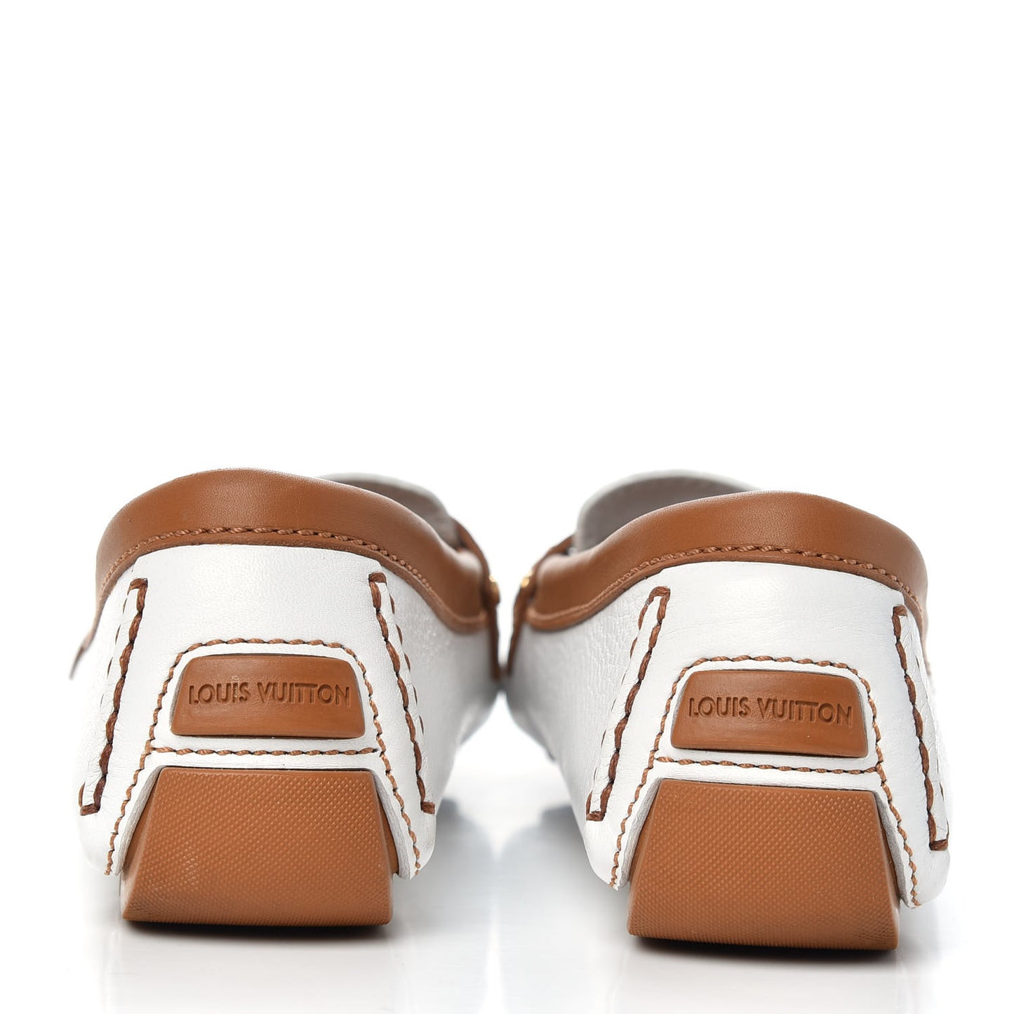 Calfskin Charm Moccasin Loafers 40 White