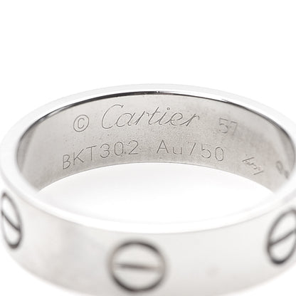 Cartier 18K White Gold 5.5mm LOVE Ring 57 8 4 of 6