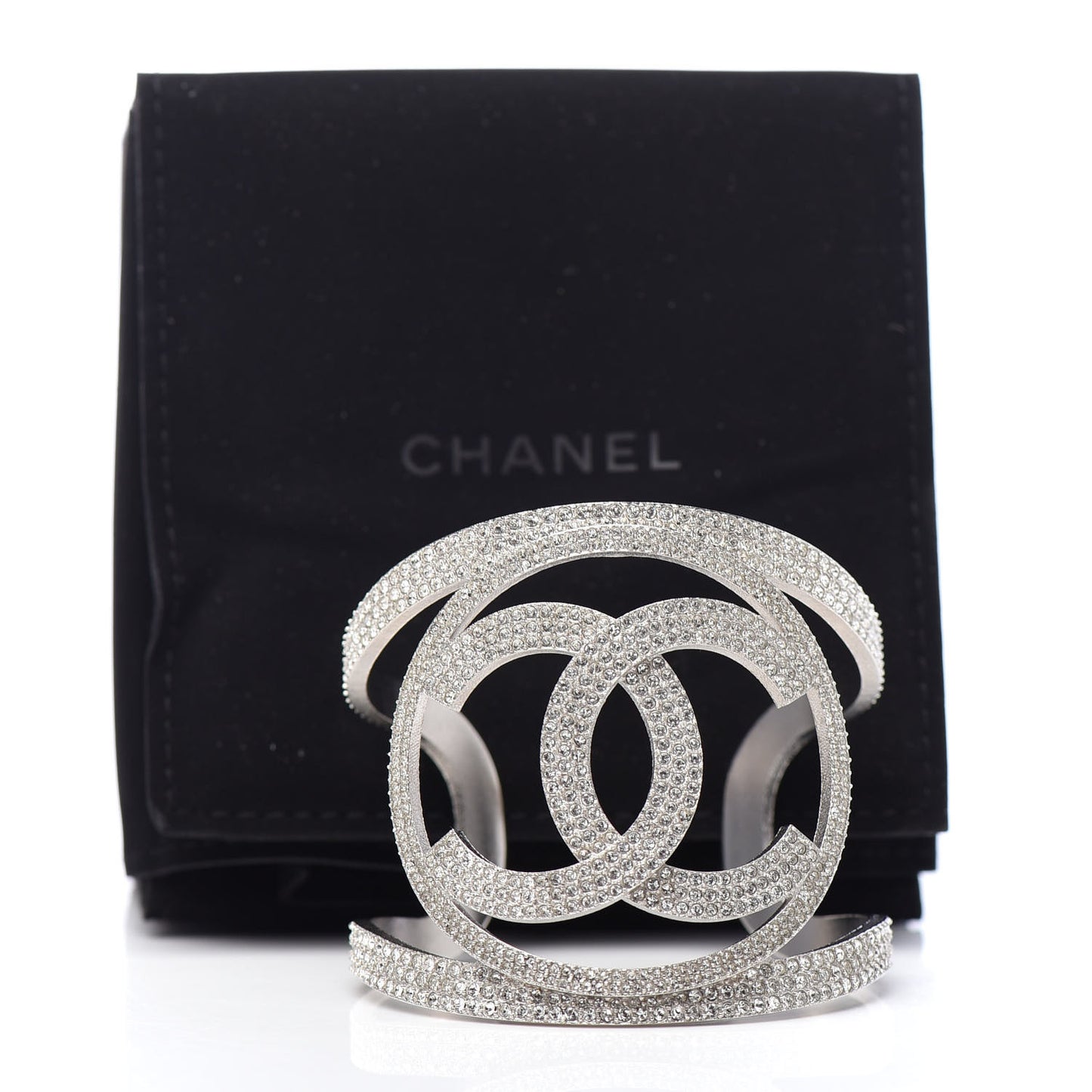 Crystal CC Cuff Silver