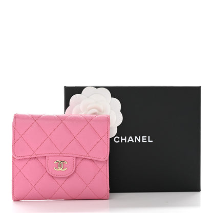 Chanel Caviar Quilted Compact Flap Wallet Pink 13 of 13
