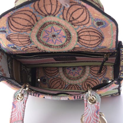 Christian Dior Canvas Embroidered Cannage Medium Lady Dior 5 of 9