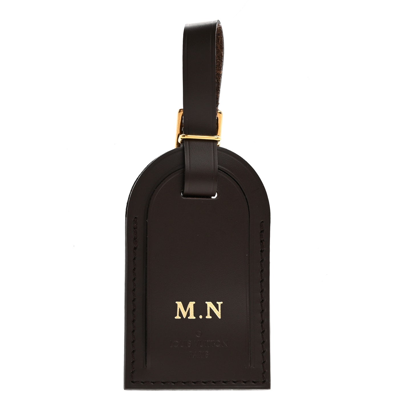 Calfskin Luggage Tag Ebene