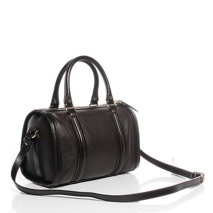 Burberry Grainy Calfskin Medium Alchester Bowling Bag Dark Chocolate 3 of 9