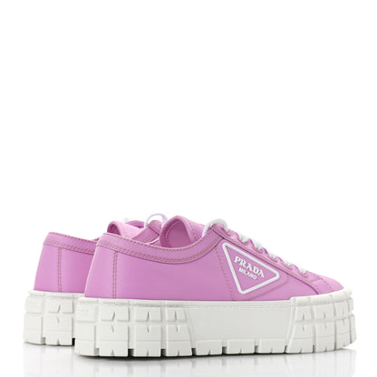 Prada Re-Nylon Gabardine Triangle Logo Double Wheel 50mm Sneakers 38 Primula 3 of 9