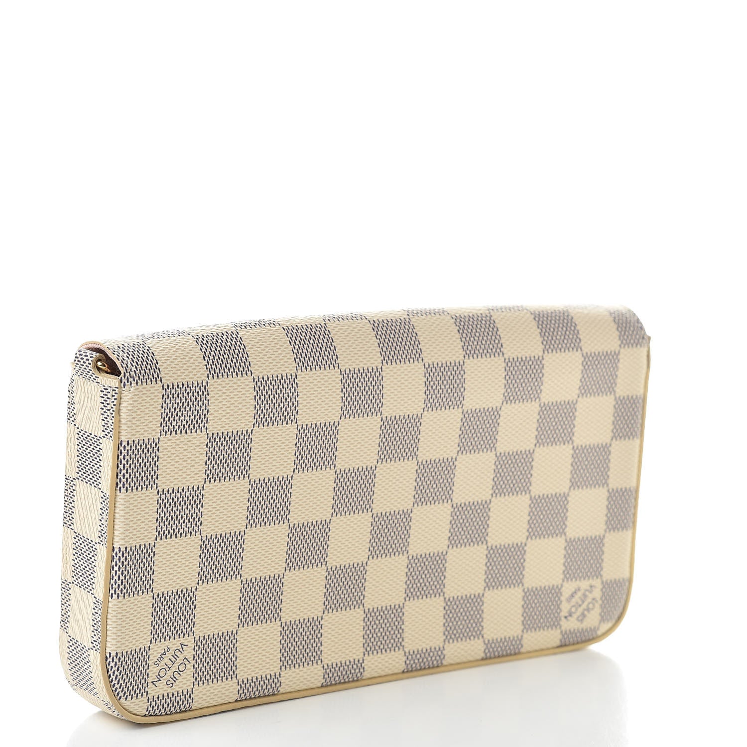 Louis Vuitton Damier Azur Pochette Felicie Chain Wallet Rose Ballerine 3 of 8