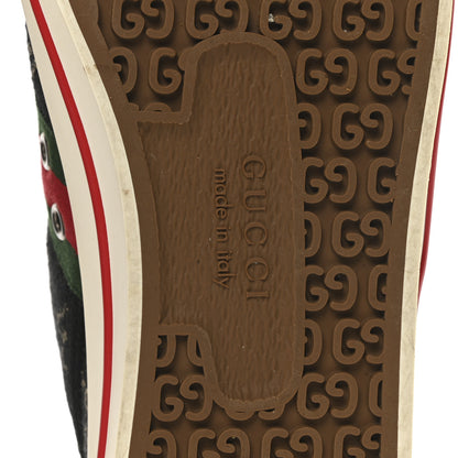 Gucci New Denim GG Monogram Web Womens 1977 Tennis Sneakers 39 Black Ivory 14 of 18