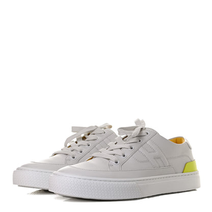 Hermes Calfskin Deep Sneakers 37 White Yellow 3 of 10