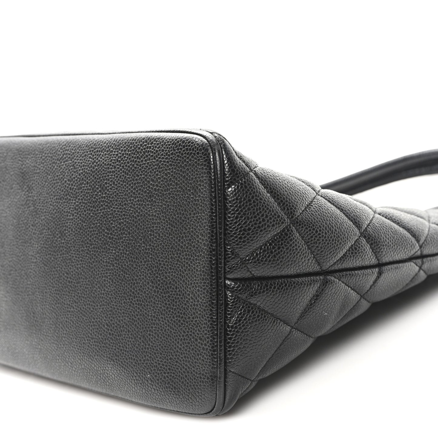 Caviar Quilted Medallion Tote Black