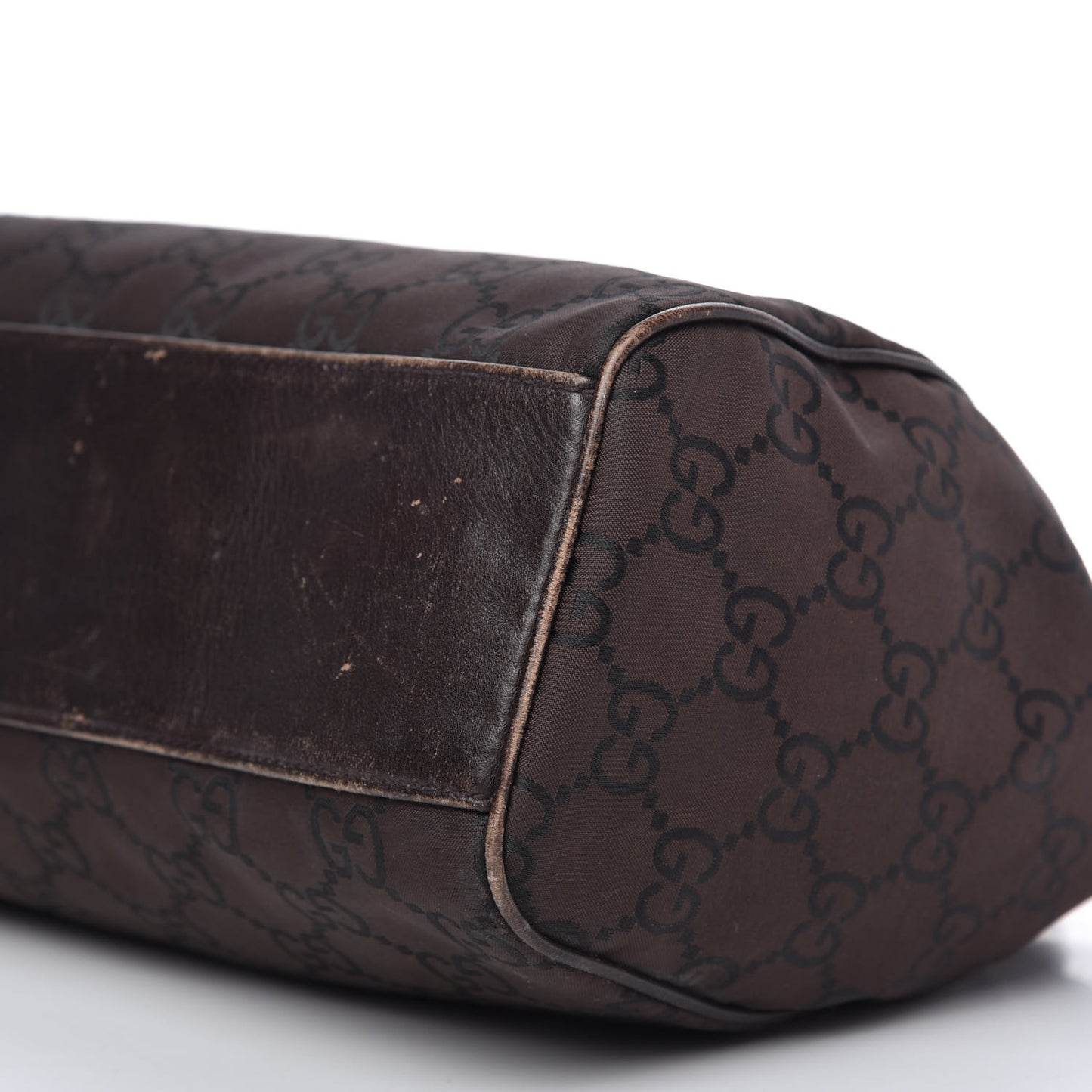 Nylon Monogram Charmy Shoulder Bag Dark Brown