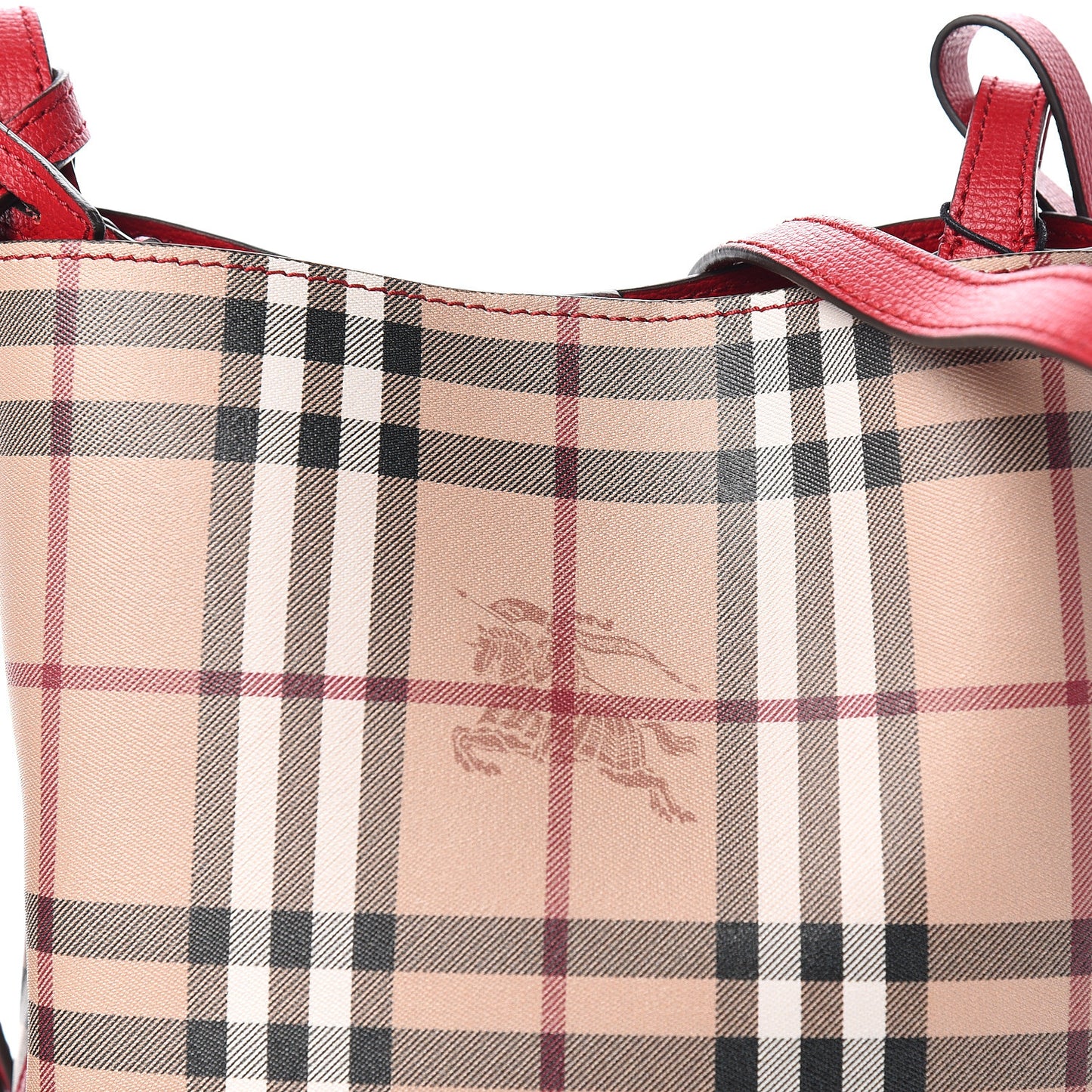 Haymarket Check Colours Small Lorne Bucket Crossbody Red